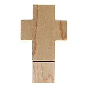 32GB Modisches Design Wooden Cross Shaped USB Flash Drive (Brown)
