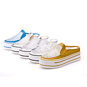 Fashion Leatherette/Tulle Platform Heel Platforms With Rhinestone Honeymoon Shoes (More Colors)