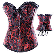 Black and Red Dragon Satin Aristocrat Lolita Corset