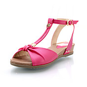 Stilig PU Flat hæl peep toe sandaler parti / kveld sko (flere farger)