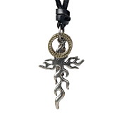 Fashion Alloy Hide Rope Necklace(More Colors)