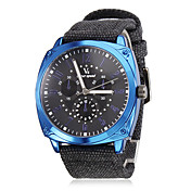 Menns Fabric analog kvarts armbåndsur (svart)
