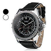 Männer Water Resistant Design PU analoge mechanische Armbanduhr (farbig sortiert)
