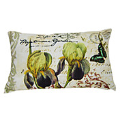 Verde Algodão / Linho fronha decorativa Floral