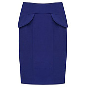 Voltar Slit Bodycon Midi saia de mulheres