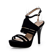 Gorgeous Suede Stiletto Heel Sandals With Buckle/Rhinestone Party / Evening Shoes