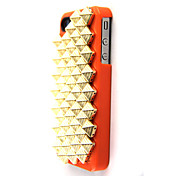 3D Rivetti Custodia rigida Arancione coperto completo per iPhone 4/4S