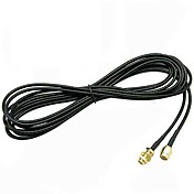 High Quality RP-SMA Extension Cable 3M Long Design For Extend High-Gain Wi-Fi Antenna (Black)