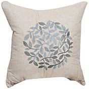 Country Solid Embroidery Linen Decorative Pillow Cover