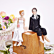 Sitting Couple Wedding Cake Topper