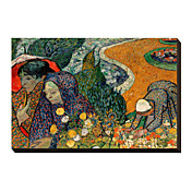 Las mujeres de Arles (memorias del jardín en Etten), 1888 de Vincent Van Gogh famoso lienzo envuelto para galerías