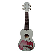 (Swing) Laminated Basswood Soprano Ukulele with Bag/String/Picks(White)