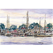 Printed Art Landscape Providence Town by Stanton Manolakas