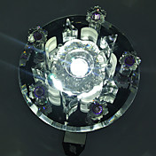 1W Modern Delicate Led Flush Mount DYC018 in Floral Crystal Design for Porch/Corridor/Aisle