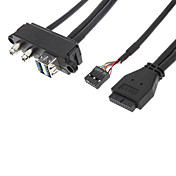 USB 3.0 20 PIN per AF x 2 con cavo audio (0,72 m)