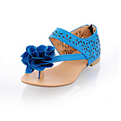 Stylish Leatherette Flat Heel Sandals/Flats With Flower Hollow-out Party & Evening Shoes (More Colors)