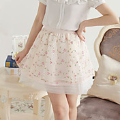 Vrouwen Mesh bloemenprint Rok
