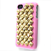 Rivetti Custodia rigida rosa ricoperto completo per iPhone 4/4S