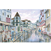 Printed Art Landscape Mackinaw Sunset by Stanton Manolakas