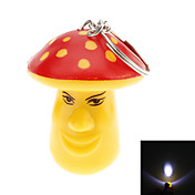 Mushroom Shaped LED Flashlight Keychain
