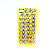 Skull Covered custodia rigida gialla per iPhone 4/4S
