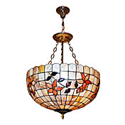 120W clássico Tiffany Pendant Light com Colorful Nature Shell Material Sombra Integrado em Sunflower recurso