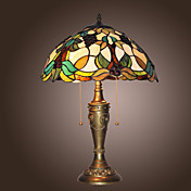 Tiffany Table Light with 2 Lights-Electroplate Finish