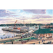 Printed Art Landscape Harbor Springs Mich. by Stanton Manolakas