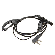 Two Way Radio Handsfree Ear Hook Microphone Earphone with curving wire DQ-KGT-102