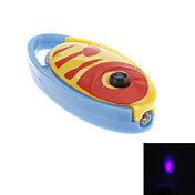 Fish Shaped LED Flashlight Keychain with Ultraviolet Light (Random Colors)