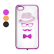 MirageBlack Gentleman Baffi caso duro del modello per il iPhone 4/4S (colori assortiti)