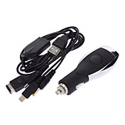 4-in-1 auto-oplader voor de PSP (Zwart)