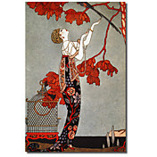 Printed Canvas Art Vintage 1914 Oriental Red, George by Vintage Apple Collection with Stretched Frame