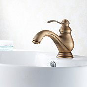 Centerset Single Handle Antique Brass Bathroom Sink Faucet