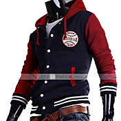 contraste de cor capuz cardigan revestimento dos homens