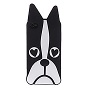cane nero custodia morbida modello per il iphone 4/4s