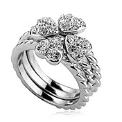 Elegant Gold/Plaatinum Plated with Crystal Ring