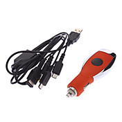 4-In-1 Car Charger for NDS/PSP (Orange)