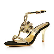 Stylish Leather Stiletto Heel Sandals With Rhinestone Party/Evening Shoes(More Colors)