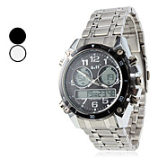 Mænds Alarm Kalender Style Steel Digital Automatic Multi-bevægelse armbåndsur (assorterede farver)