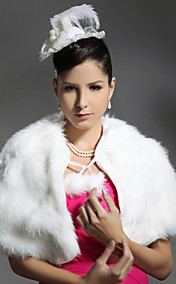 Sleeveless Faux Fur Bridal Wedding Shawls