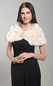 senza maniche di pelliccia del faux nozze giacca da sposa / wrap