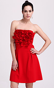 TS Ruffle Flower Strapless Dress (More Colors)