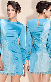 TS Elegant Lace Long-sleeved Dress