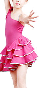 dancewear de poliéster un hombro vestidos para niños latinos más colores