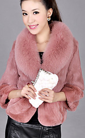 3/4 Sleeve Party/Evening Rabbit Fur Fox Fur Collar Jacket (More Colors)