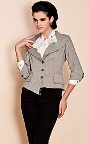 TS Check Pattern Lapel Blazer