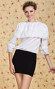 ts style vintage cape en dentelle blouse demi-manchon
