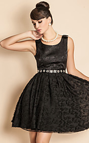 TS VINTAGE Luxurious Jaquard Bow At Shoulder Princess Dress