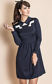 TS Contrast Collar Jersey Dress